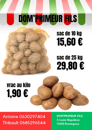 Arrivage de nos pommes de terres - Romegoux